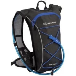 Highlander Kestrel 6L Black Blue Hiking Walking Water Hydration Pack