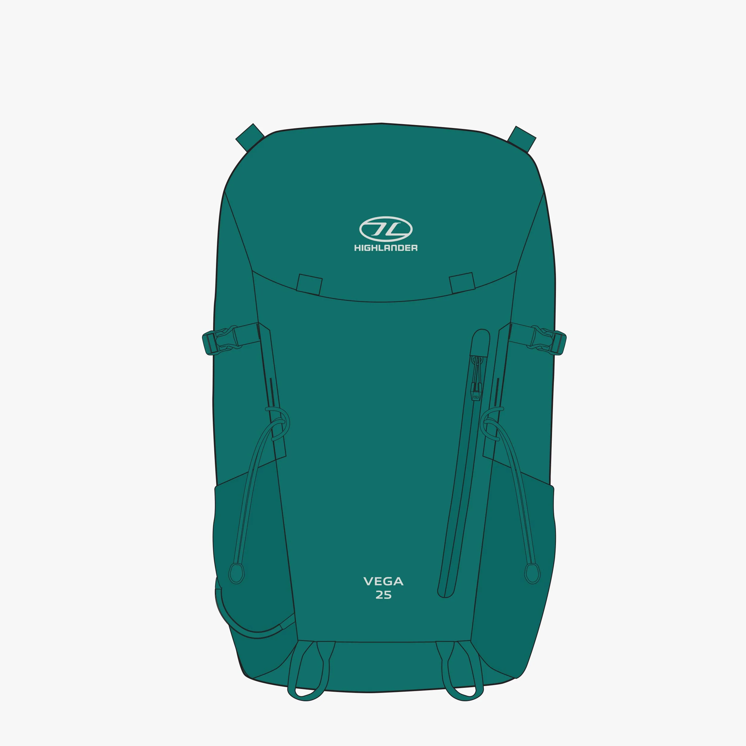 Highlander VEGA Rucksack 25L Women’sTeal Or Graphite RUC289L