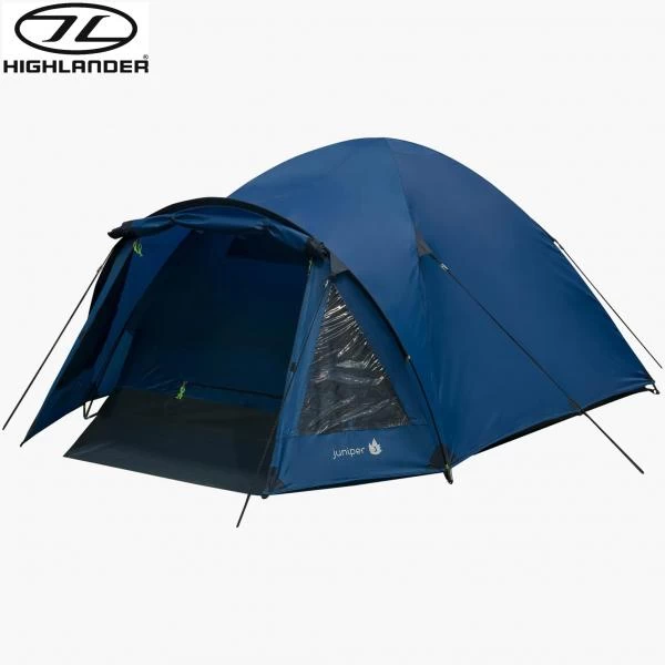 Highlander Juniper 3 Person Dome Tent Camping Hiking Deep Blue TEN127-DB 2 Highlander Juniper 3 Person Dome Tent Camping Hiking Deep Blue TEN127-DB - Image 2