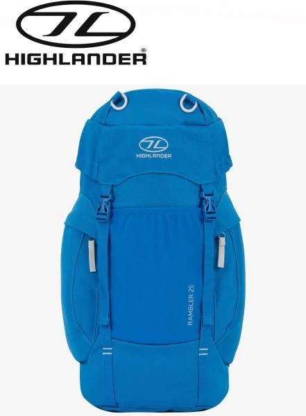 Highlander Rambler 25L Ltr Daysack Rucksack Camping Hiking Blue
