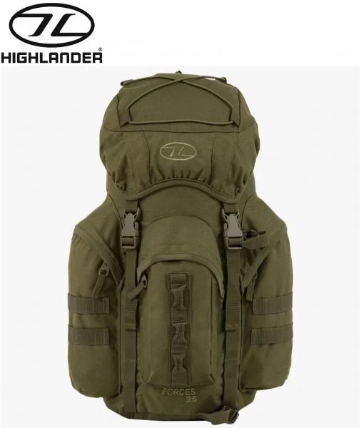 Highlander Forces 25 Litre Army Military Rucksack Tactical Olive Green NRT025-OG 3 Highlander Forces 25 Litre Army Military Rucksack Tactical Olive Green NRT025-OG - Image 3