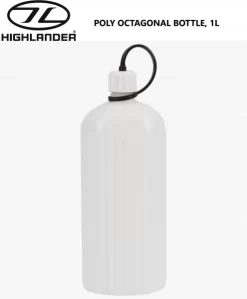Highlander Octagonal 1L Poly Plastic Drinking Water Bottle CP007-1L 11 Highlander Octagonal 1L Poly Plastic Drinking Water Bottle CP007-1L -Highlander 5129963