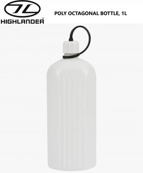 Highlander Octagonal 1L Poly Plastic Drinking Water Bottle CP007-1L 5 Highlander Octagonal 1L Poly Plastic Drinking Water Bottle CP007-1L - Image 5