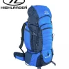 Highlander Expedition 85L Trekking Backpack Rucksack Hiking Blue