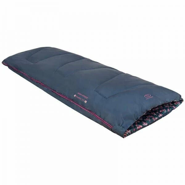Highlander Sleepline 250 Adult Envelope Sleeping Bag Floral Blue SB034-FB 2 Highlander Sleepline 250 Adult Envelope Sleeping Bag Floral Blue SB034-FB - Image 2