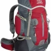 Highlander Red Rocky 35 + 5 Litre Rucksack Back Pack With Rain Cover