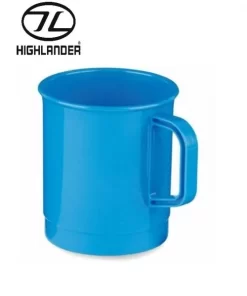 Highlander Plastic Unbreakable Poly Mug Plate Bowl And KFS Cutlery Set Blue -Highlander 7788383