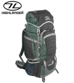 Highlander Expedition 65L Hiking Backpack Trekking Rucksack 65lt Black
