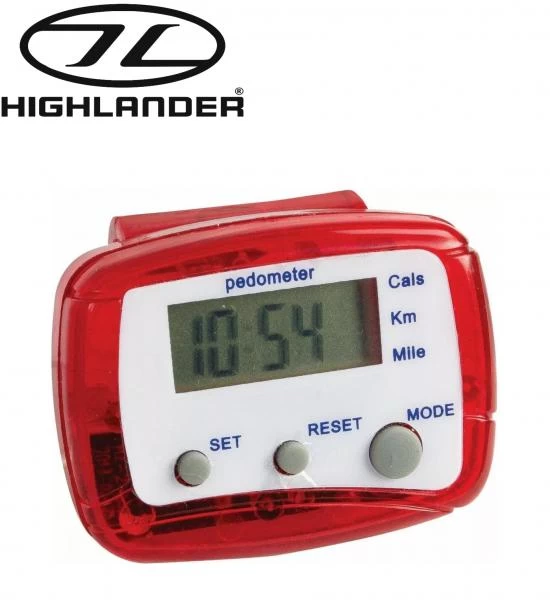 Highlander Multifunction Pedometer Battery Powered Attachable Red COM034 3 Highlander Multifunction Pedometer Battery Powered Attachable Red COM034 - Image 3