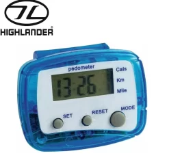 Highlander Multifunction Pedometer Battery Powered Attachable COM034 Blue -Highlander 9336042