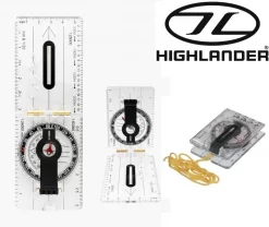 Highlander Military Scout Sighting Navigation Map Folding Compass Survival Hiking COM004 -Highlander 97421