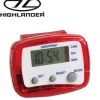 Highlander Multifunction Pedometer Battery Powered Attachable Red COM034