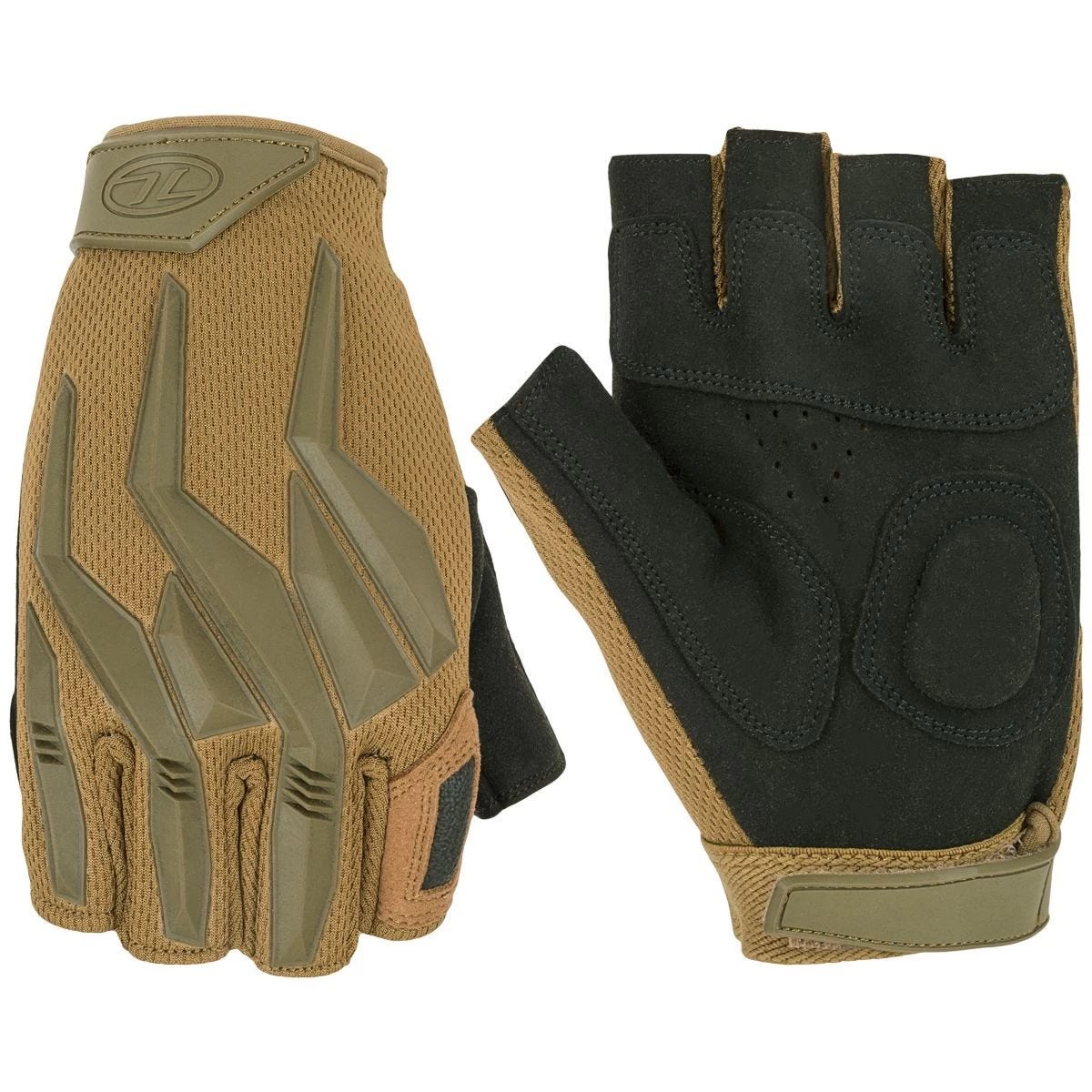 Highlander Forces Raptor Fingerless Gloves Coyote Tan 1 Highlander Forces Raptor Fingerless Gloves Coyote Tan