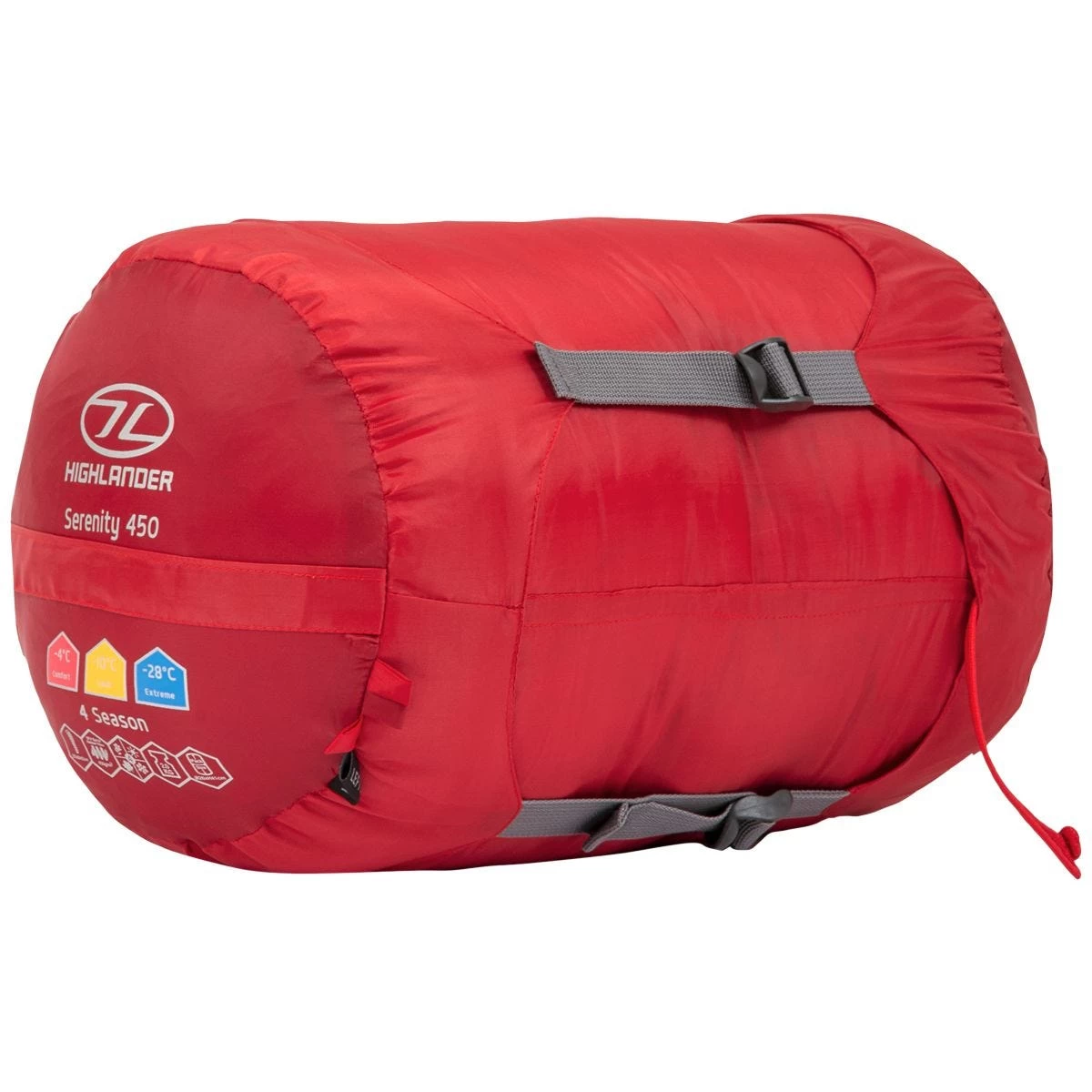 Highlander Serenity 450 Mummy Sleeping Bag Red 5 Highlander Serenity 450 Mummy Sleeping Bag Red - Image 5