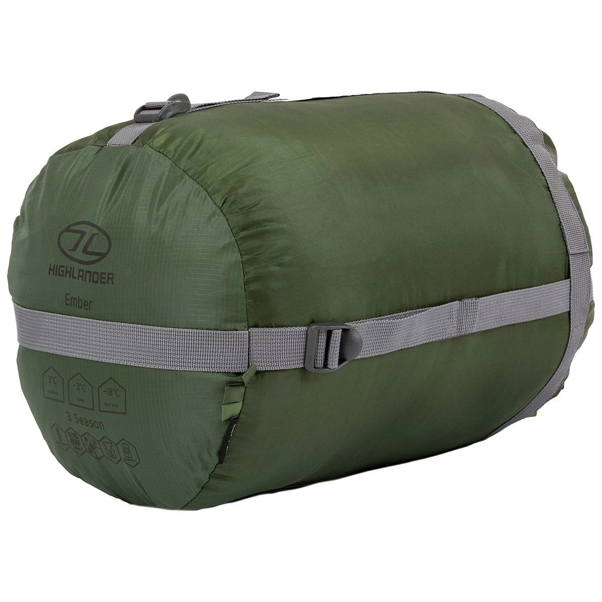 Highlander Forces Phoenix Ember 250 Mummy Sleeping Bag Olive Green 4 Highlander Forces Phoenix Ember 250 Mummy Sleeping Bag Olive Green - Image 4